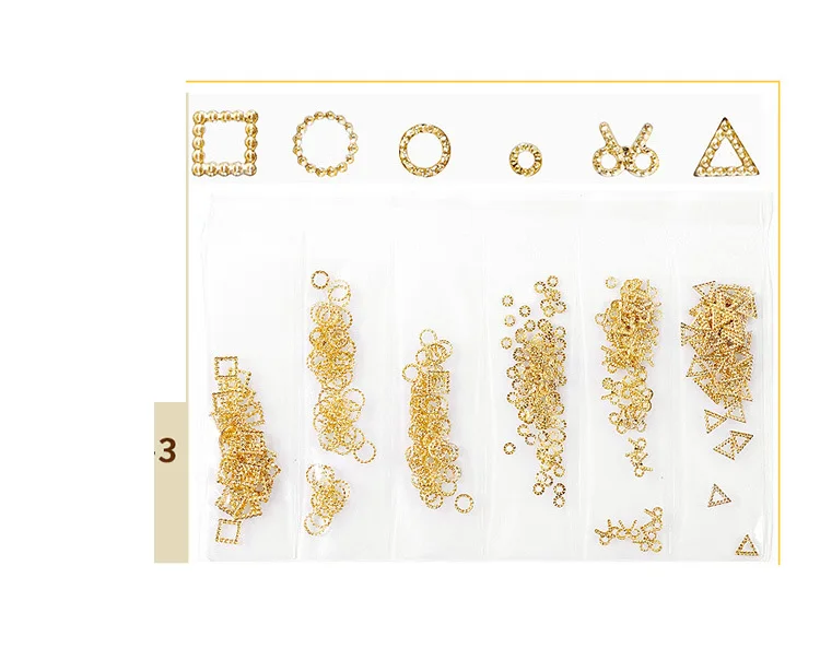 特価ブランド Nibiru Gold Metal Nail Art Studs Kit, 4000PCS 3D Jewelry Decoration,  Star Moon Feather Shell Multi Shapes Decoration Acc並行輸入品 munozmarchesi.ar