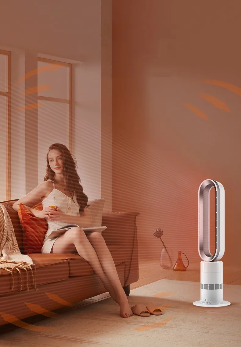 32 Inches Fan Heater Cool&hot Mode Bladeless Fan 3 Second Fast Heat