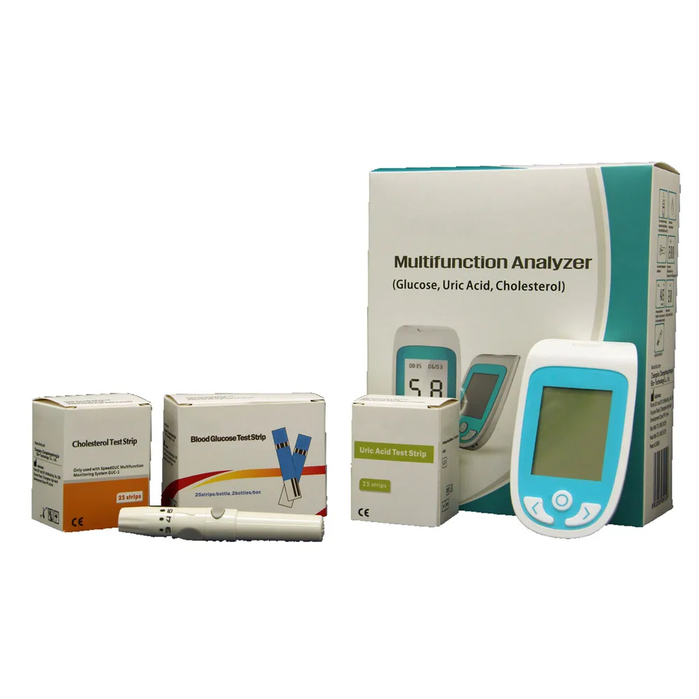 Home Use Multifunction Monitoring System Glucose Uric Acid Total