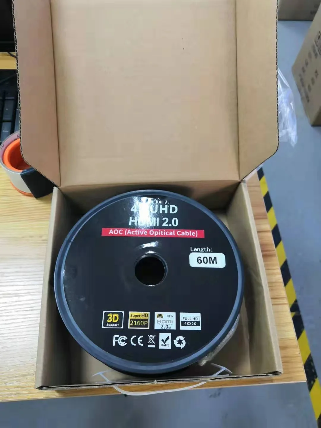 Fiber Cable Ethernet 4K*2k 2.0 AOC Cable AM To AM Cable UHD 3840*2160 15mters - ANKUX.COM