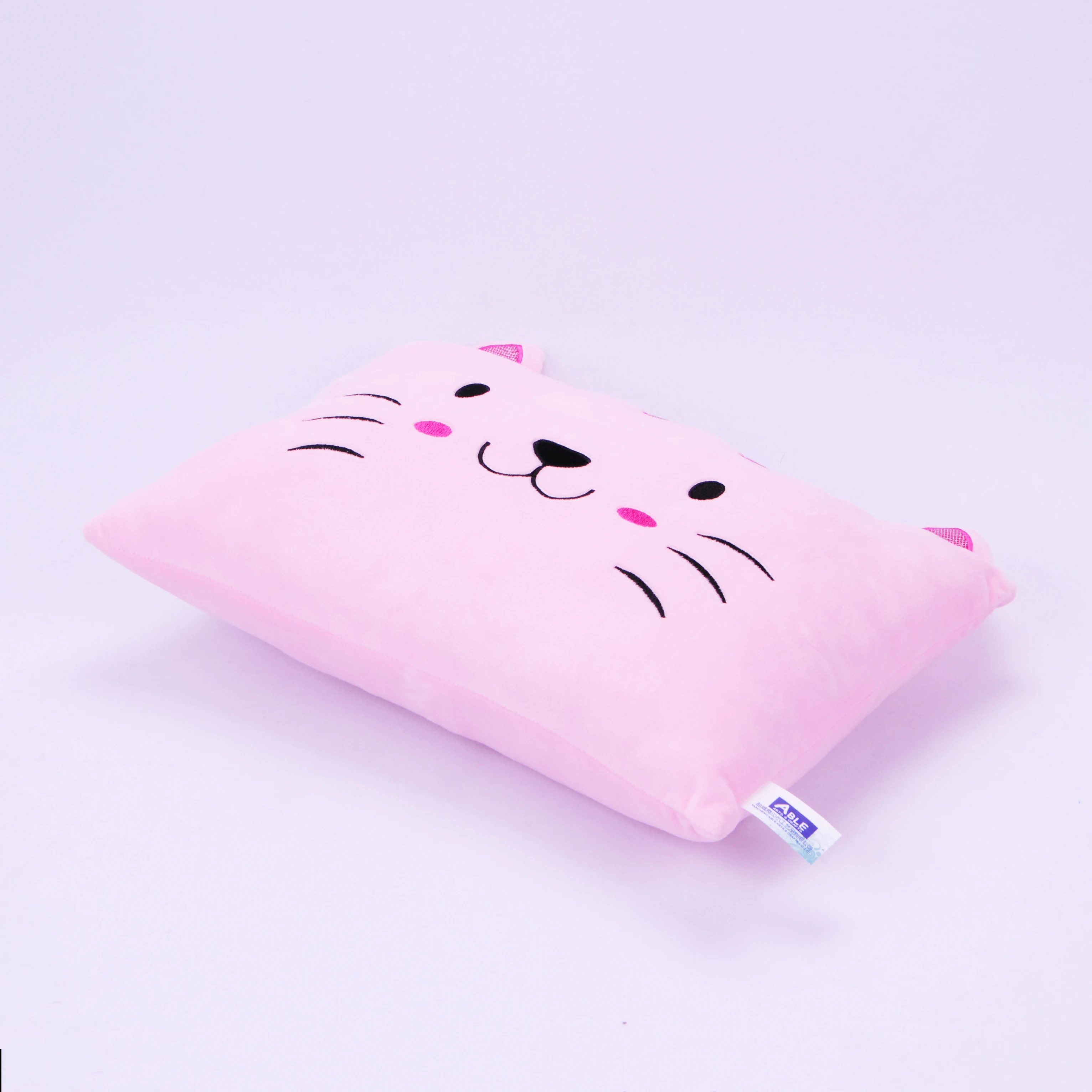 bsci sedex 沃尔玛供应商时尚可爱毛绒猫长方形枕垫 - buy 猫枕头,猫