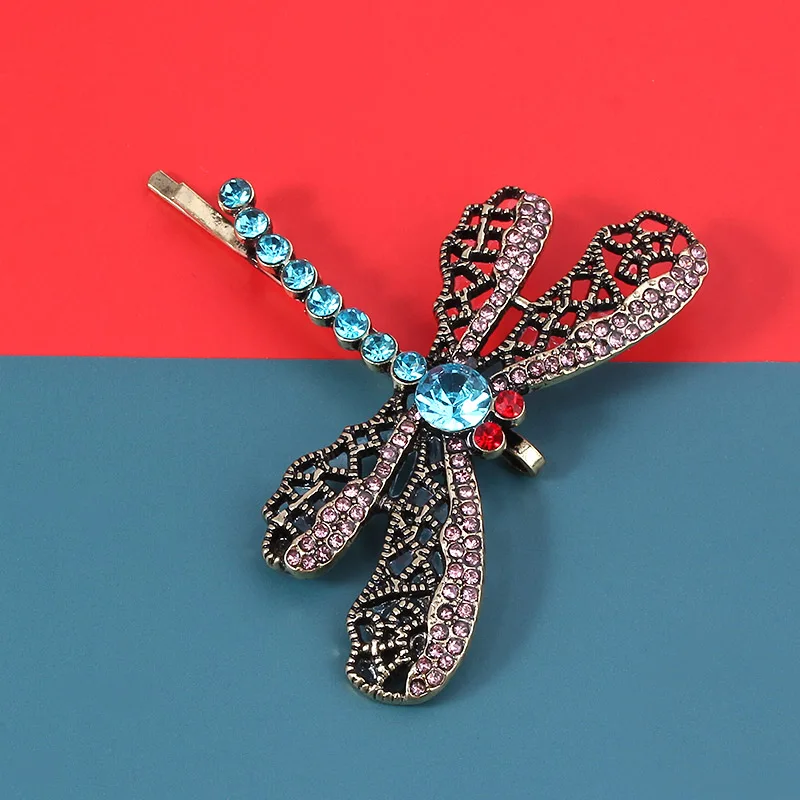 Horror Movie Coraline Dragonfly Hair Clips Crystal For Women Girls