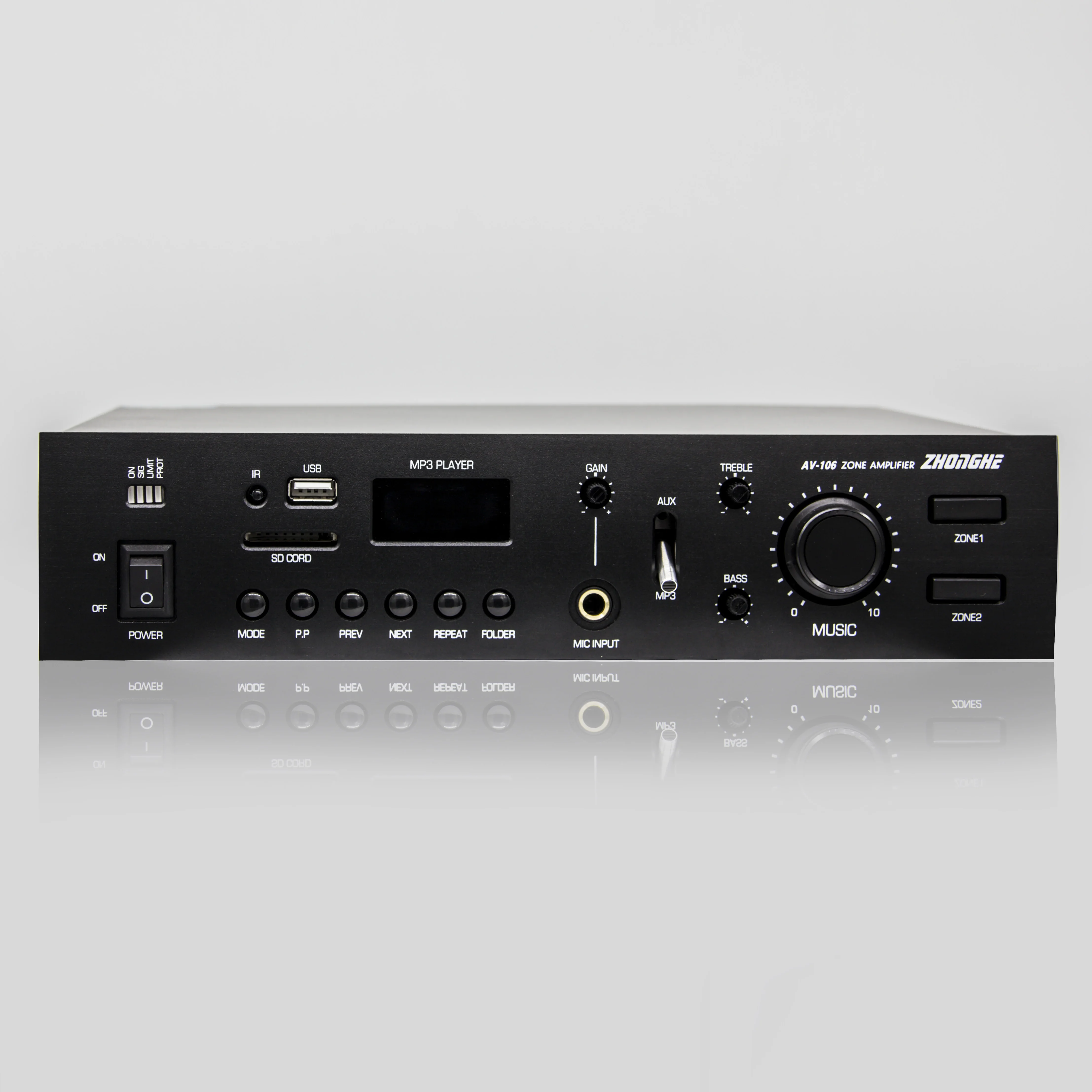 Public Address System 50w Power Amplifier With Usb/fm/sd Iza60 Mixer