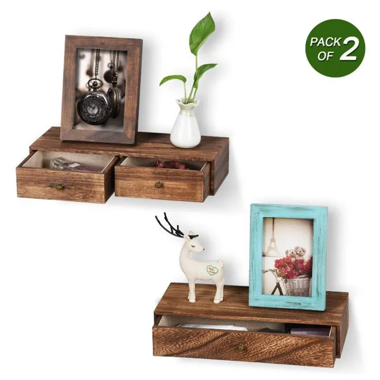 floating shelf with drawers