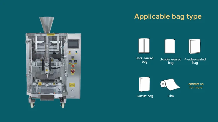 Automatic Granule Food Vertical Filling and Packaging Machine with Weighing System 4 Sides Seal Packing Machine