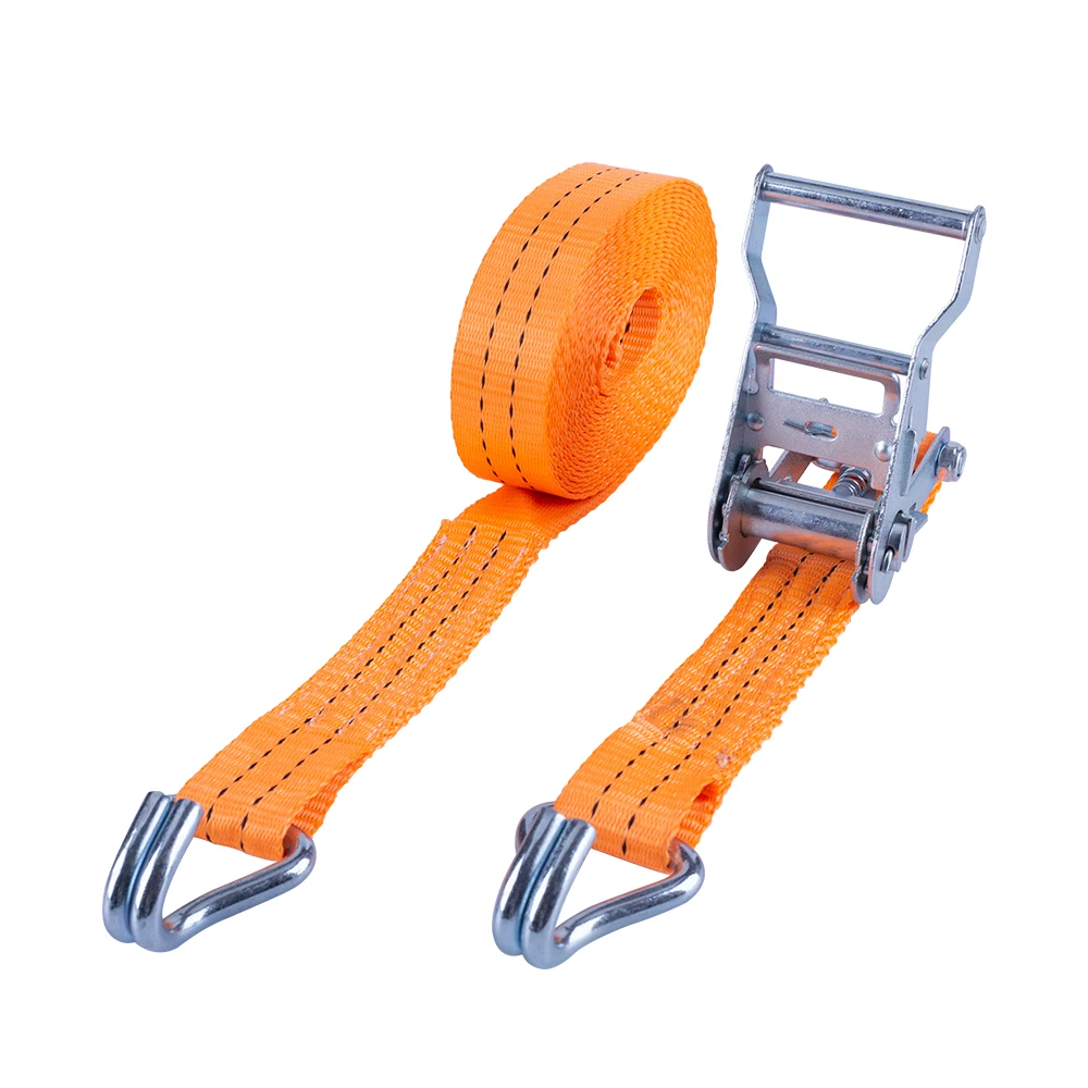 White Zinc 35mm 2t Lashing Belt With J Hook Spanngurt Cargo Lashing ...