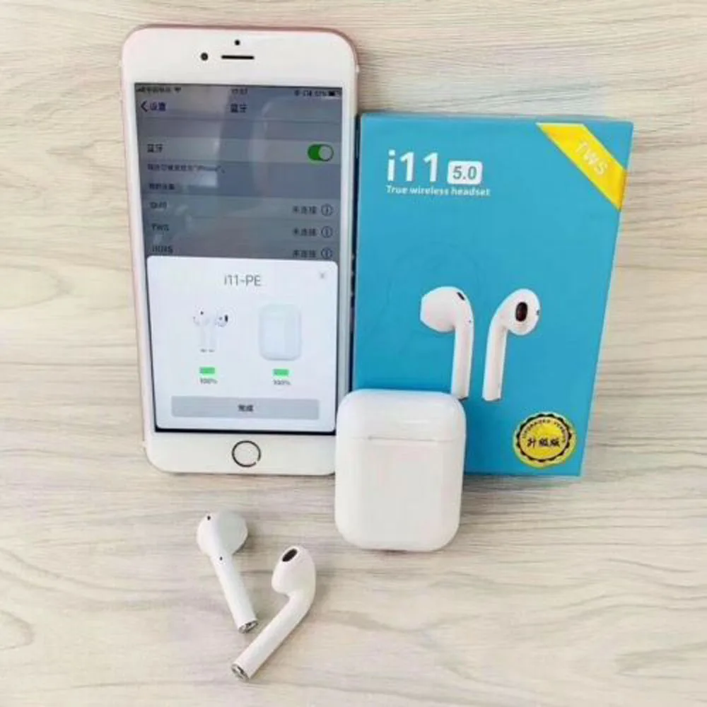 Touch Control i11 TWS Bluetooth 5.0 Stereo Earphone Wireless Mini Headset Earbuds With Charging Box - ANKUX.COM