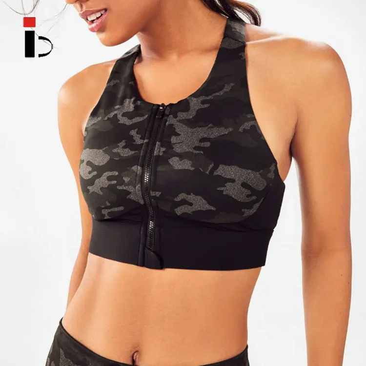 camo print sports bra