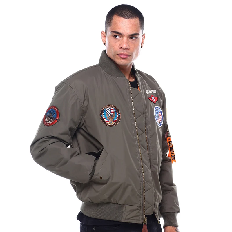 custom design Fashion Mens Flight Printing Bomber Jacket
