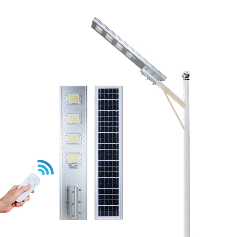 New Plastic Hybrid Rainproof IP65 60w Built In LifePO4 Battery Solar Integrated Street Light Control with LED Driver
