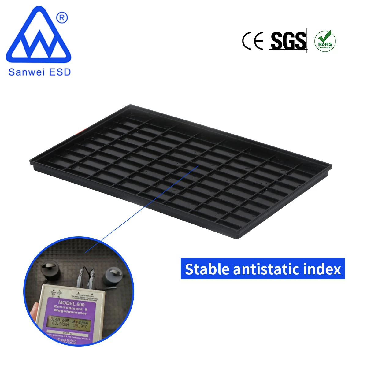 black electronic tray