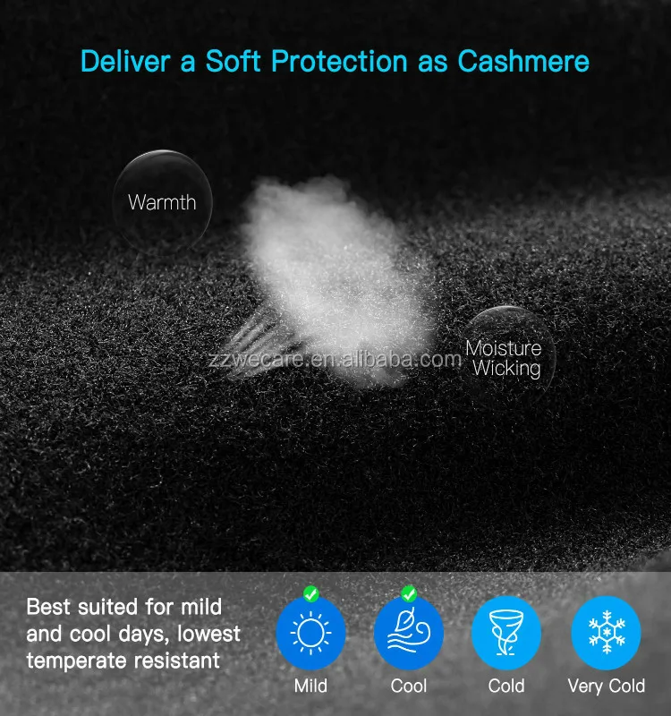 Black Winter Thermal Outdoor Daily Anti Slip Touch Screen Sport Fishing Bicycle Camping Gloves