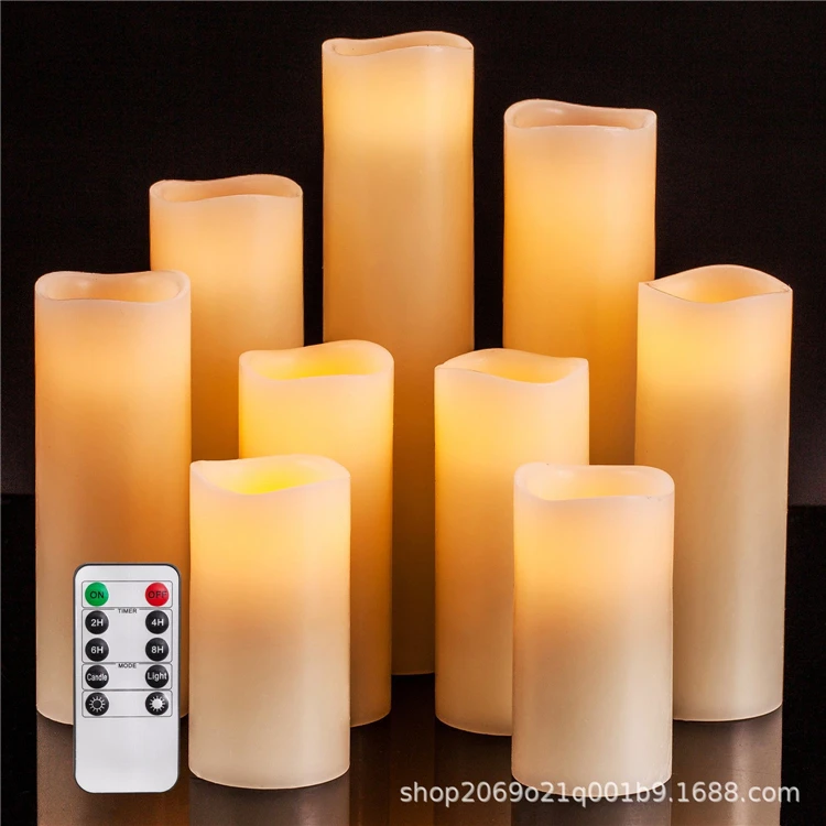 Flameless Candles Battery Operated Real Wax Pillar Flickering Led ...