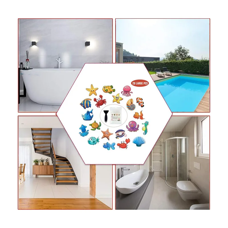 Custom Bathroom Bathtub Prevent Slippery Surfaces Kids Grip Sticker