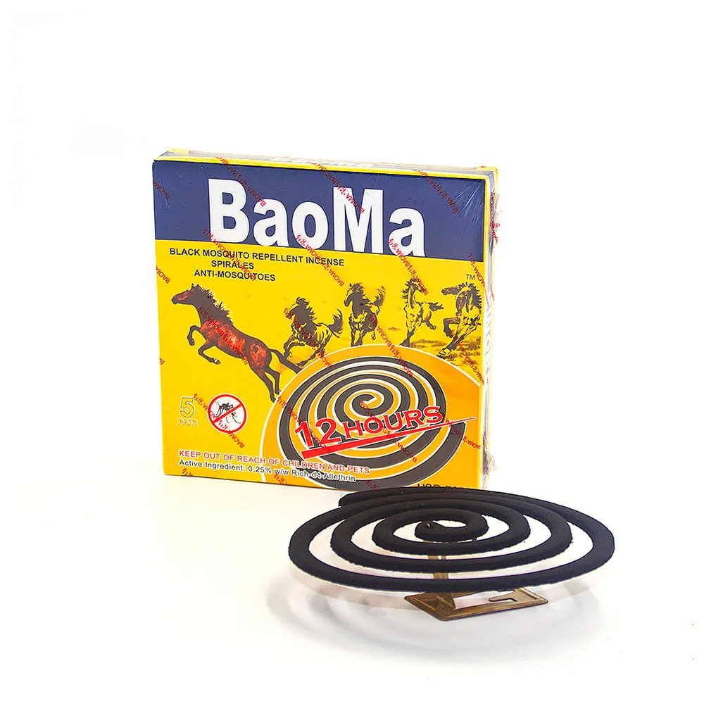
China Mosquito Coil Factory High Quality Baoma Black Micro Smoke/ Smokeless Mosquito Killer coil 