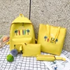 2019 Tree Canvas backpack 4pcs set backpack candy color backpack factory price