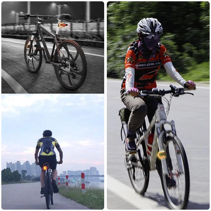 Superbsail Smart Bike Turning Signal Cycling Taillight Intelligent USB Bicycle Rear Light Remote Control LED Warning Lamp supplier