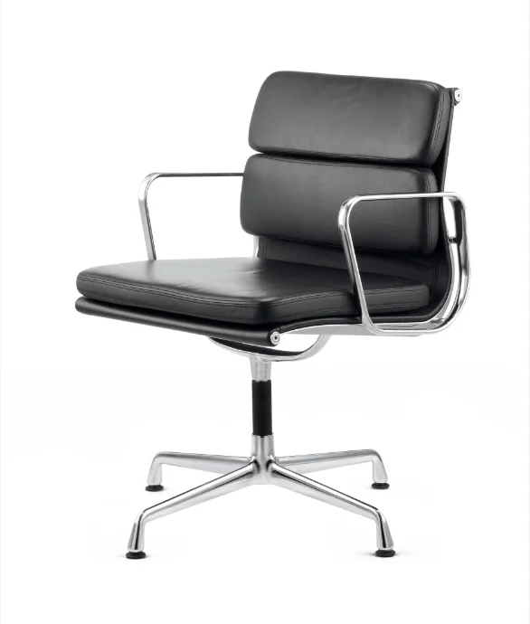 
EA208 soft pad 4 legs rotatable low conference chair with armrests 