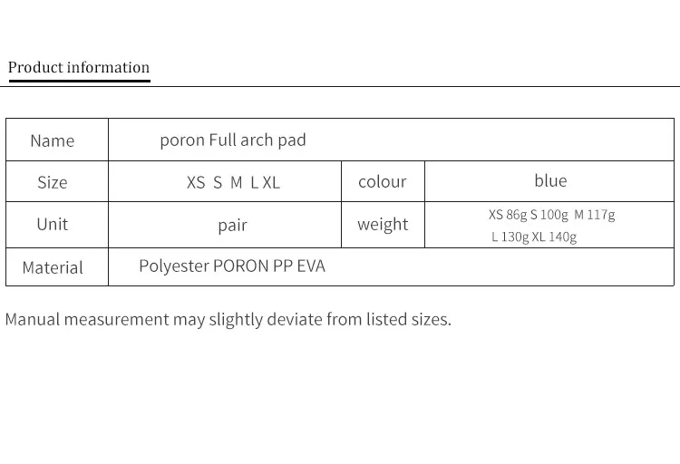 Poron Full Length Orthotic Shoe Insoles With Arch Support Plantar