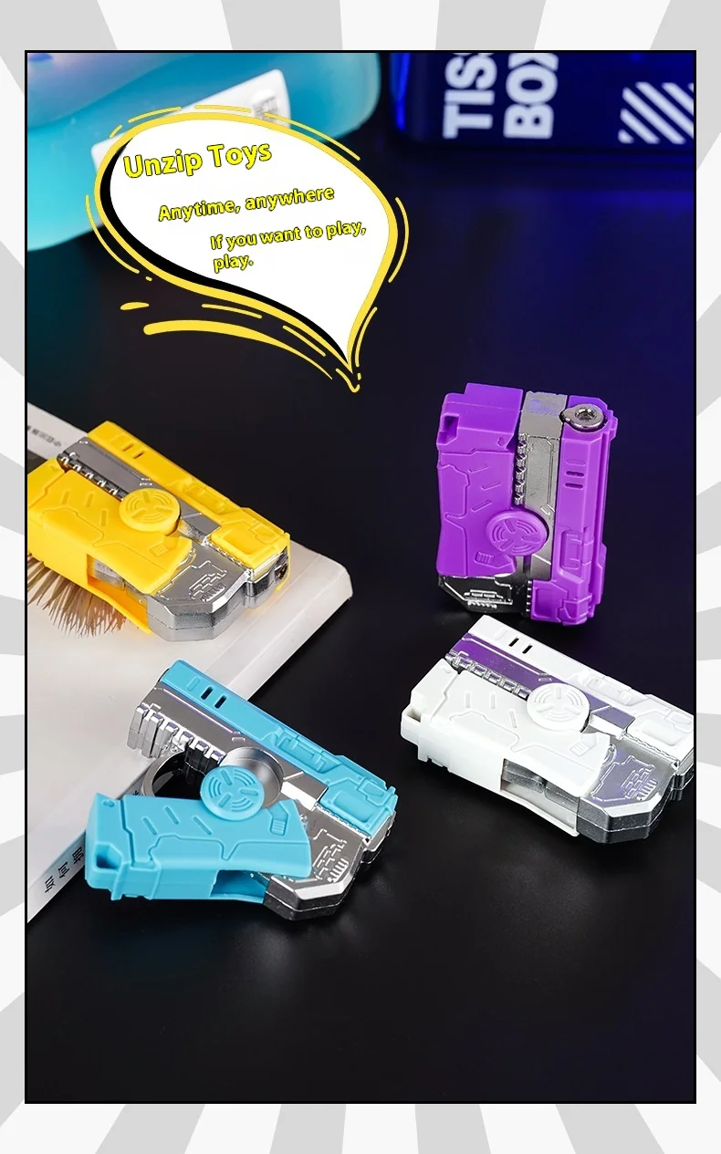 2-in-1 Modern & Classic Folding Rotary Decompression Lighter New Deformation Cyber Celebrity Gift Plastic Material for Smoke
