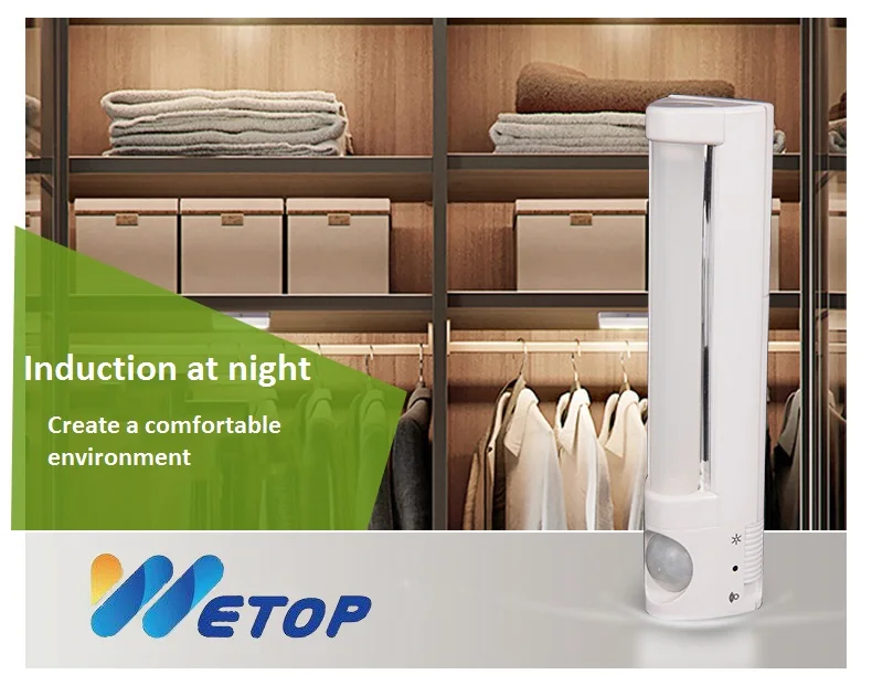 Wetop Motion Sensor Light Cabinet Lights, Magnetic Removable Stick-On Anywhere for Closet/Wardrobe/Drawer/Cupboard