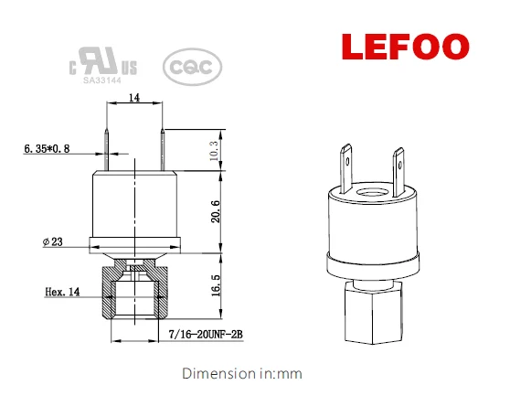 Wire Terminal Heat Pump, LF08, 10-40psi - detail 4