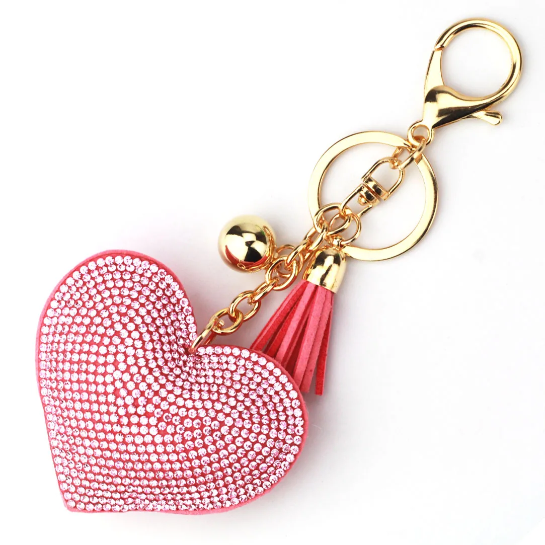 Wholesale Diamond Rhinestone Fancy Heart Shaped Keychain Crystal