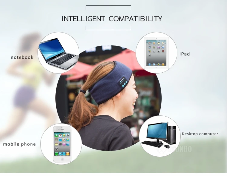 Musical Gym Soft Stereo Sound Headphones Fitness Music Bluetooth Headband