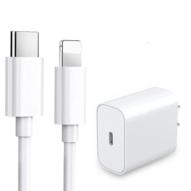 For Apple Iphone 12 18w 20w Fast Power Charger Usb-c To 8 Pin Cable ...