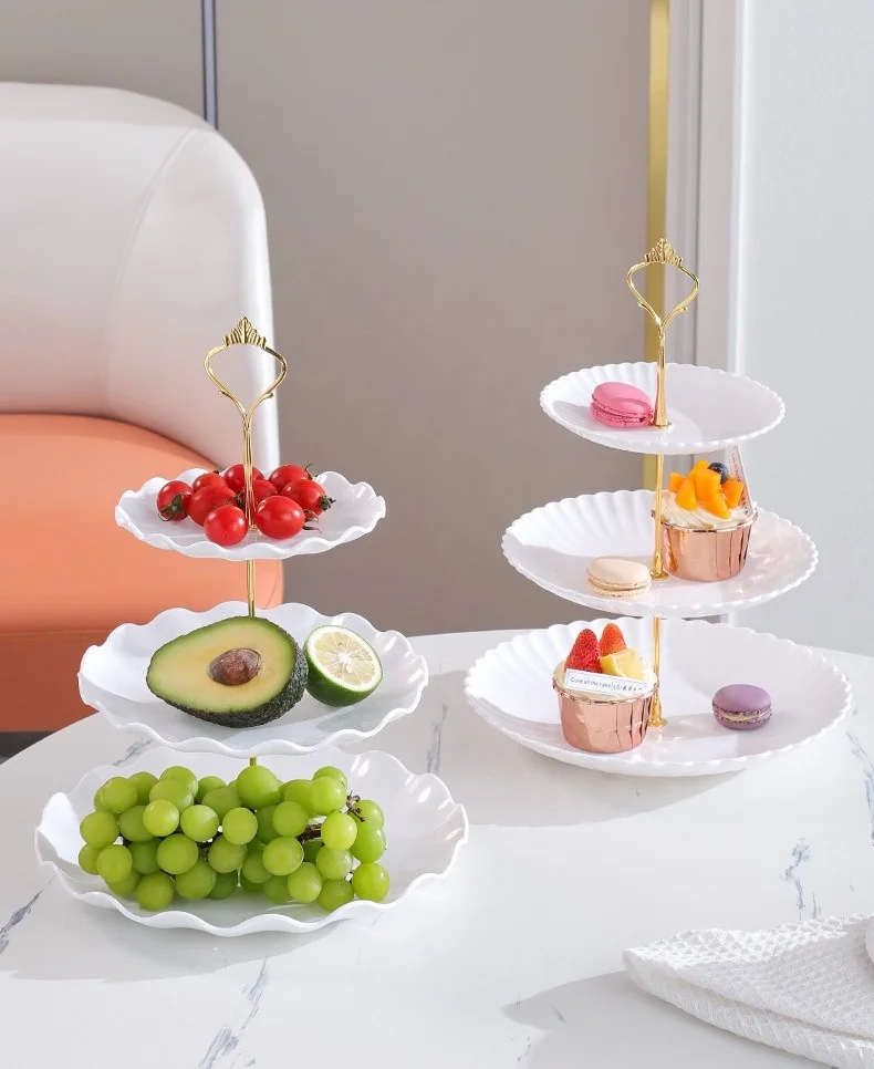 3tier Plastic Cupcake Stands Dessert Plates Mini Cakes Fruit Candy