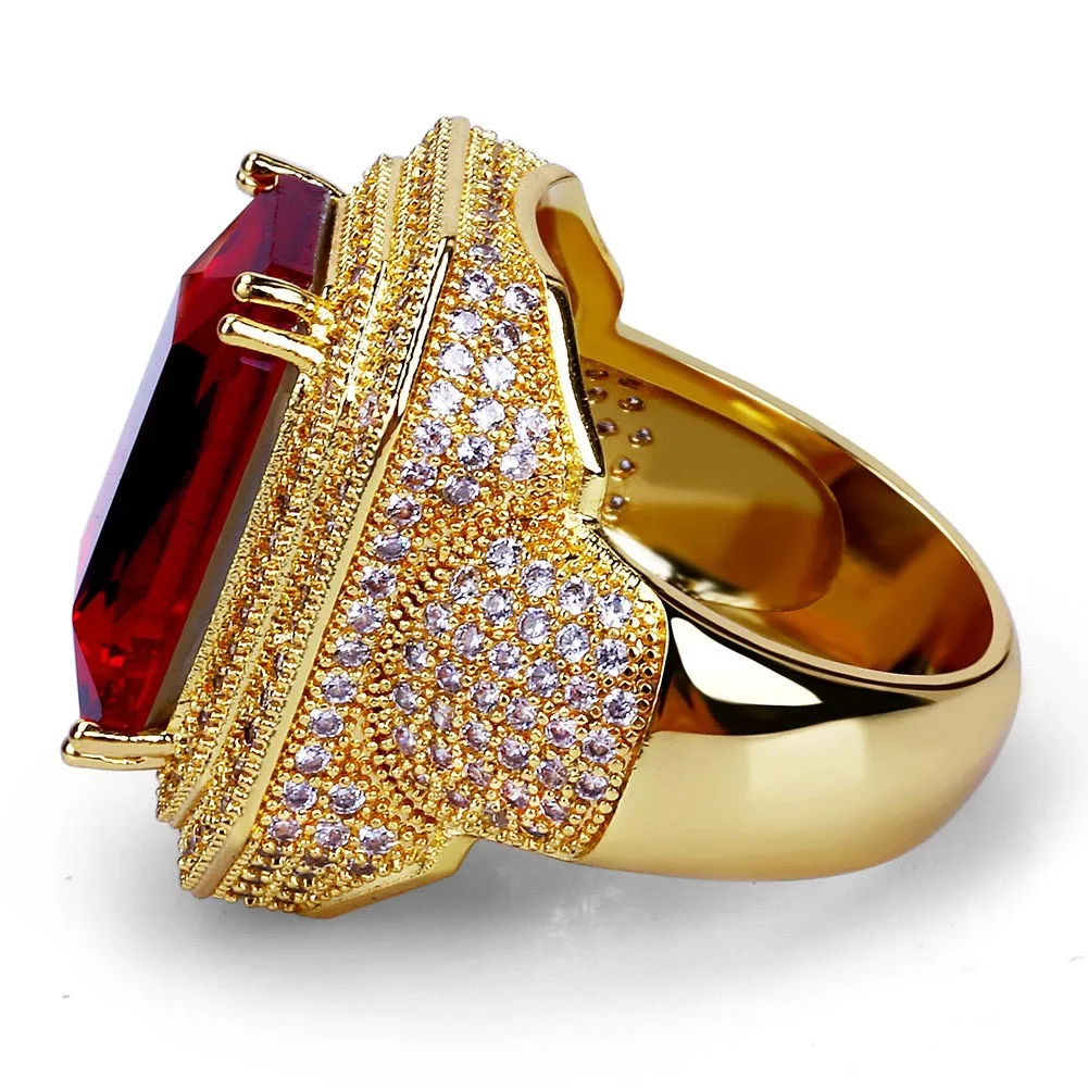 Red stone Gold ring with red stone - Auction Jewellery, Silver, Watches and  Pens - Bertolami Fine Art - Casa d'Aste