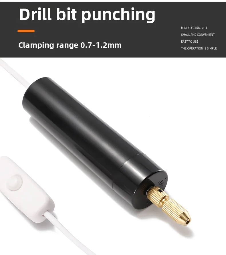 USB Crystalline Glue DIY Electric Drill with Pearl Hand Drill Small Electric Drill for Horn Nails-Hardware Product