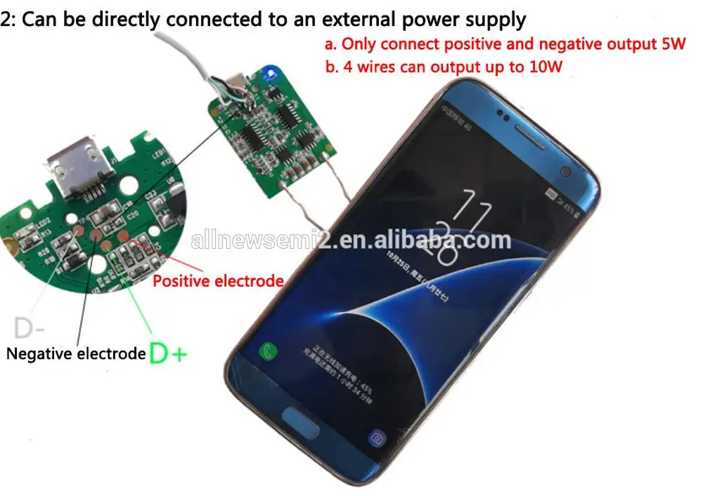 Wholesale Fast Wireless Charger Module Transmitter Coil Universal QI Fast Charge PCBA Circuit Board 10W