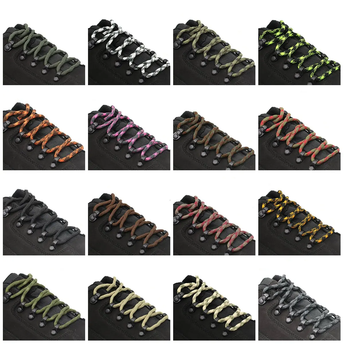Heavy Duty Boot Shoe Laces Custom Round Wave Shape Hiking Shoelaces For Climbing Outdoor Buy