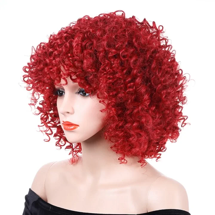 Кудрявый парик купить. Красный парик. Кудрявый парик. Красный кучерявый парик. Парик афро (красный).