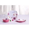 Hot Sale Fancy Two Tone Square Melamine Tableware Set