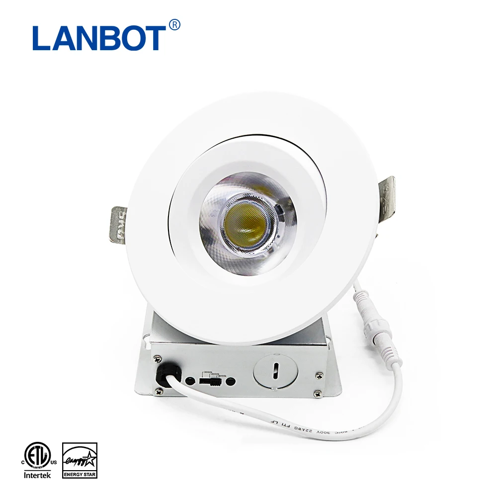 Recessed RGB Gimbal 9WCOB led indoor Down light for house application
