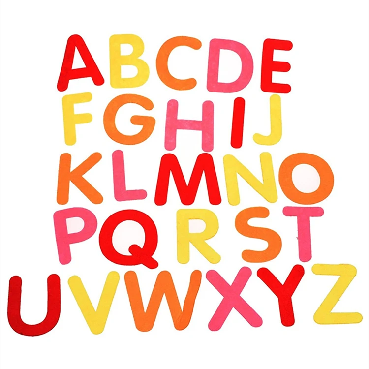 カスタマイズされたカラーセットaからz小文字アルファベットフェルト文字大文字 Buy フェルトアルファベット文字 フェルト生地ソフトdiyクラフトシート カスタマイズされた色 52 ピースdiyクラフトキッズおもちゃパーティー装飾フェルトアルファベット文字 Product On