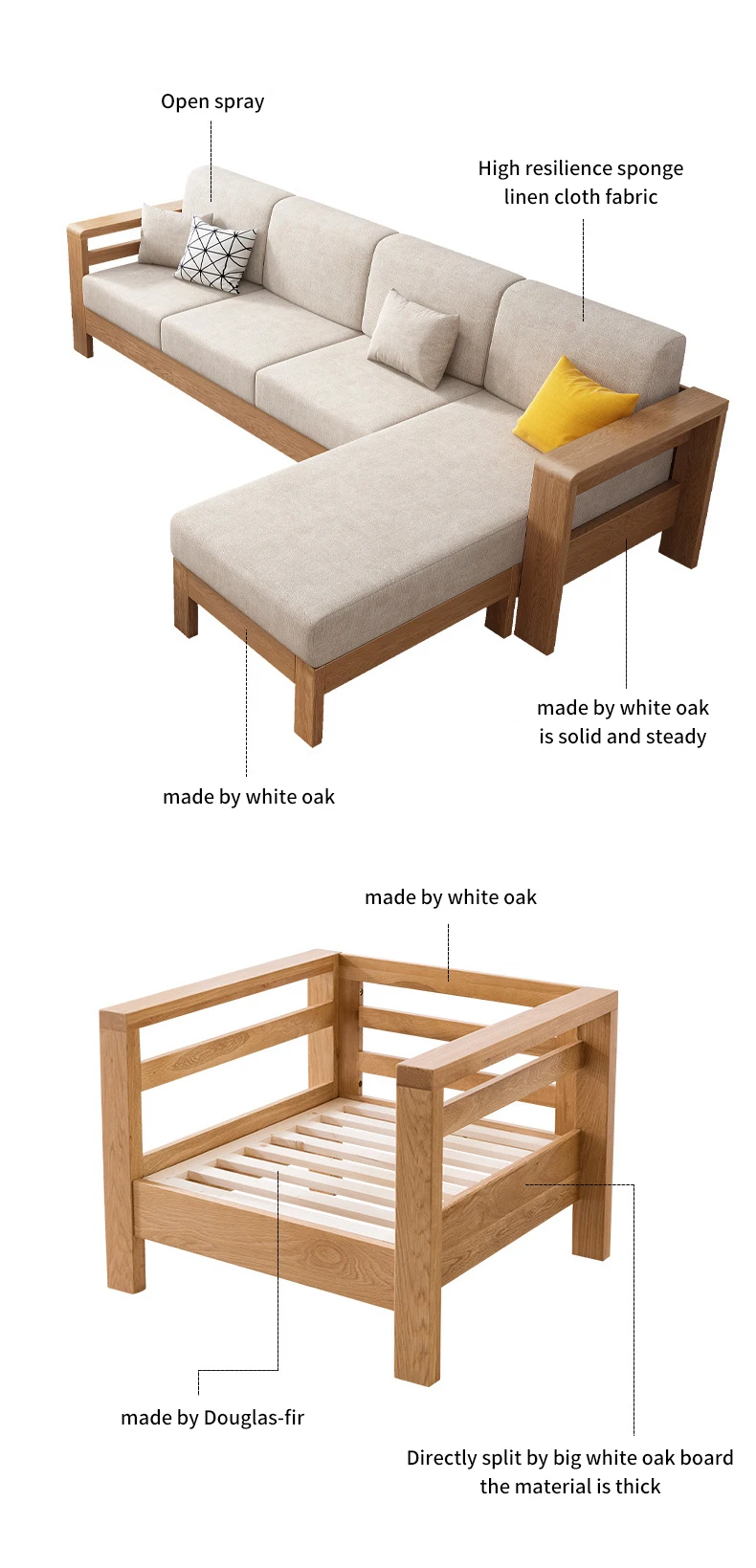product-BoomDear Wood-Single Chair Designs Design Frame Furniture Modern Simple Seat Cushion 3 Seate