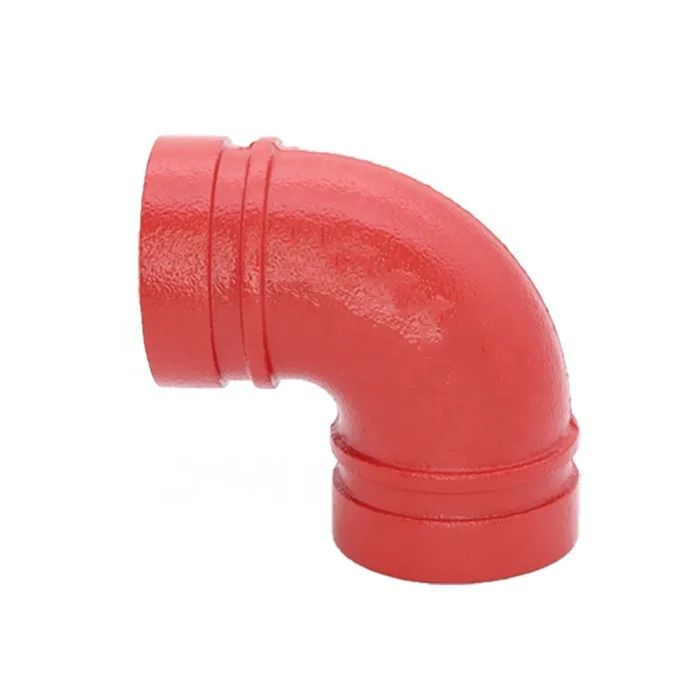 Ductile Iron Grooved Pipe Fittings 90 Degree Grooved Long Radius Elbow