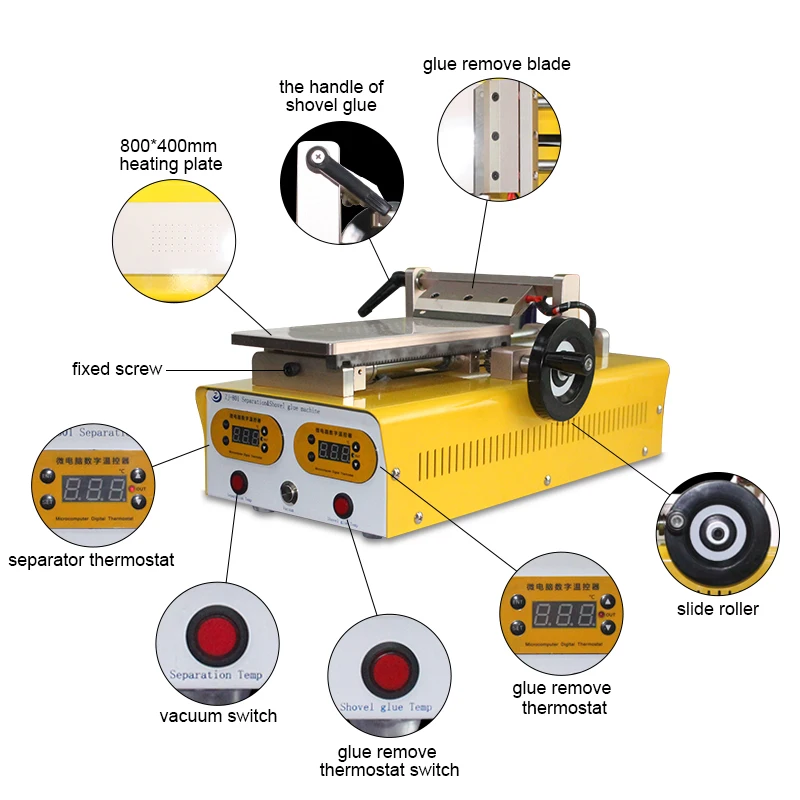 Zj801 Remove Glue Machine For Lcd Screen Residue Oca Glue Remover And