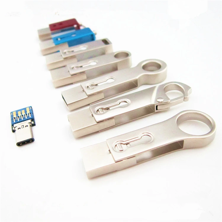 Gift Promotion 4GB USB Flash Drive 2.0 Pen Drive Apply for iphone and Computer mini swivel metal phone dual usb storage - ANKUX.COM