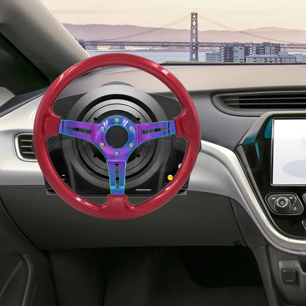 Jdm Racing Culture Neo Chrome 350mm 14 Inch Car Volante Custom