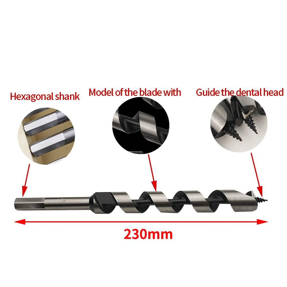 Hex Shank Screw Point Self Feed Wood Auger Drill Bits For Wood Deep