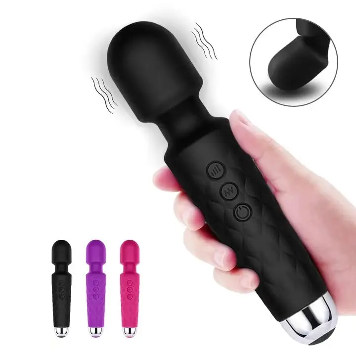 20 Modes Personal Cordless Rechargeable Powerful Handheld Mini Av Adult