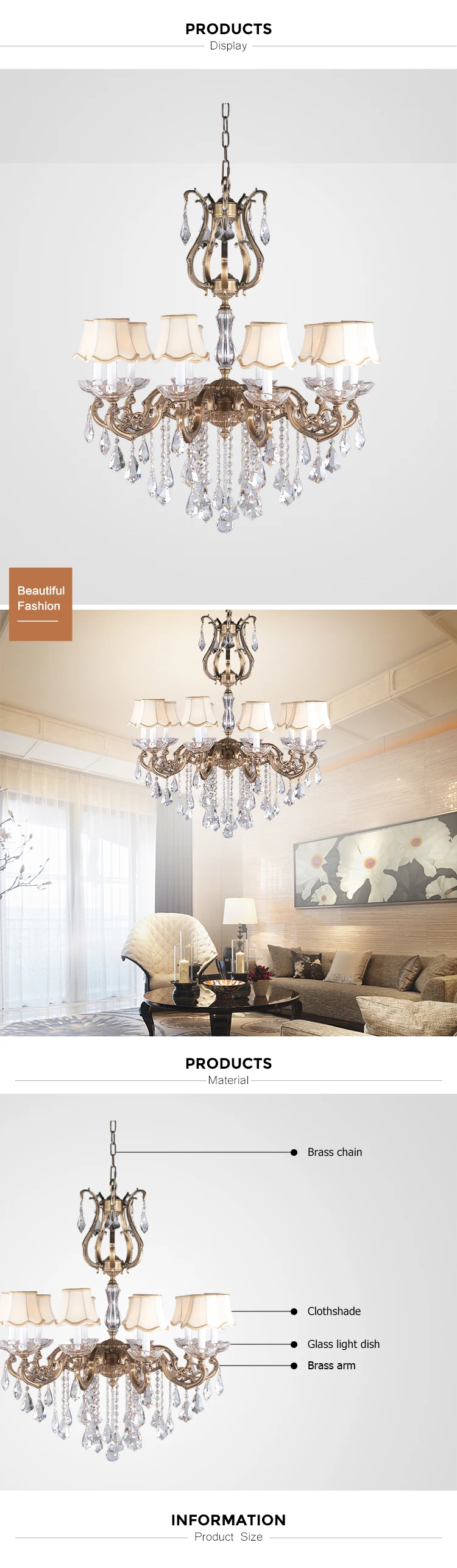 classic living room decoration vintage empire chandelier