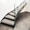 Granite steps or wood stair treads staircase indoor