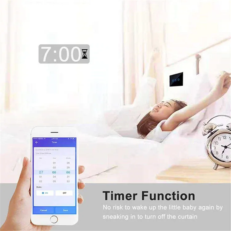 Glass Panel EU 240V Zigbee Smart Touch Switch WiFi Controlled Curtain Switch - ANKUX.COM