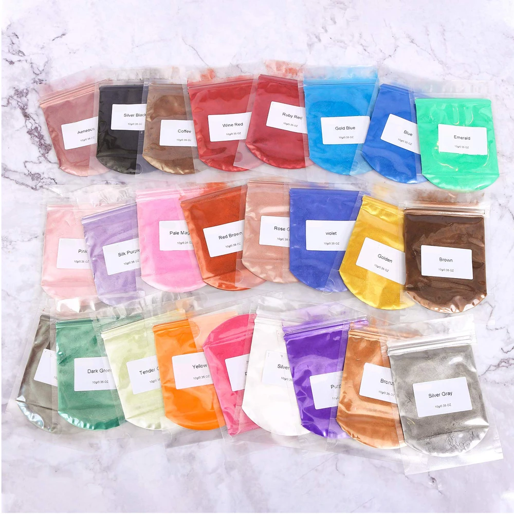 30 Colors 10gram Pack Bulk Metallic Mica Powder For Resin Buy Bulk
