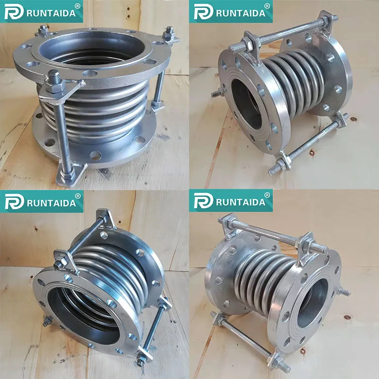Fitting Welded Axial Compensator Stainless Steel Metal Flange Flexible